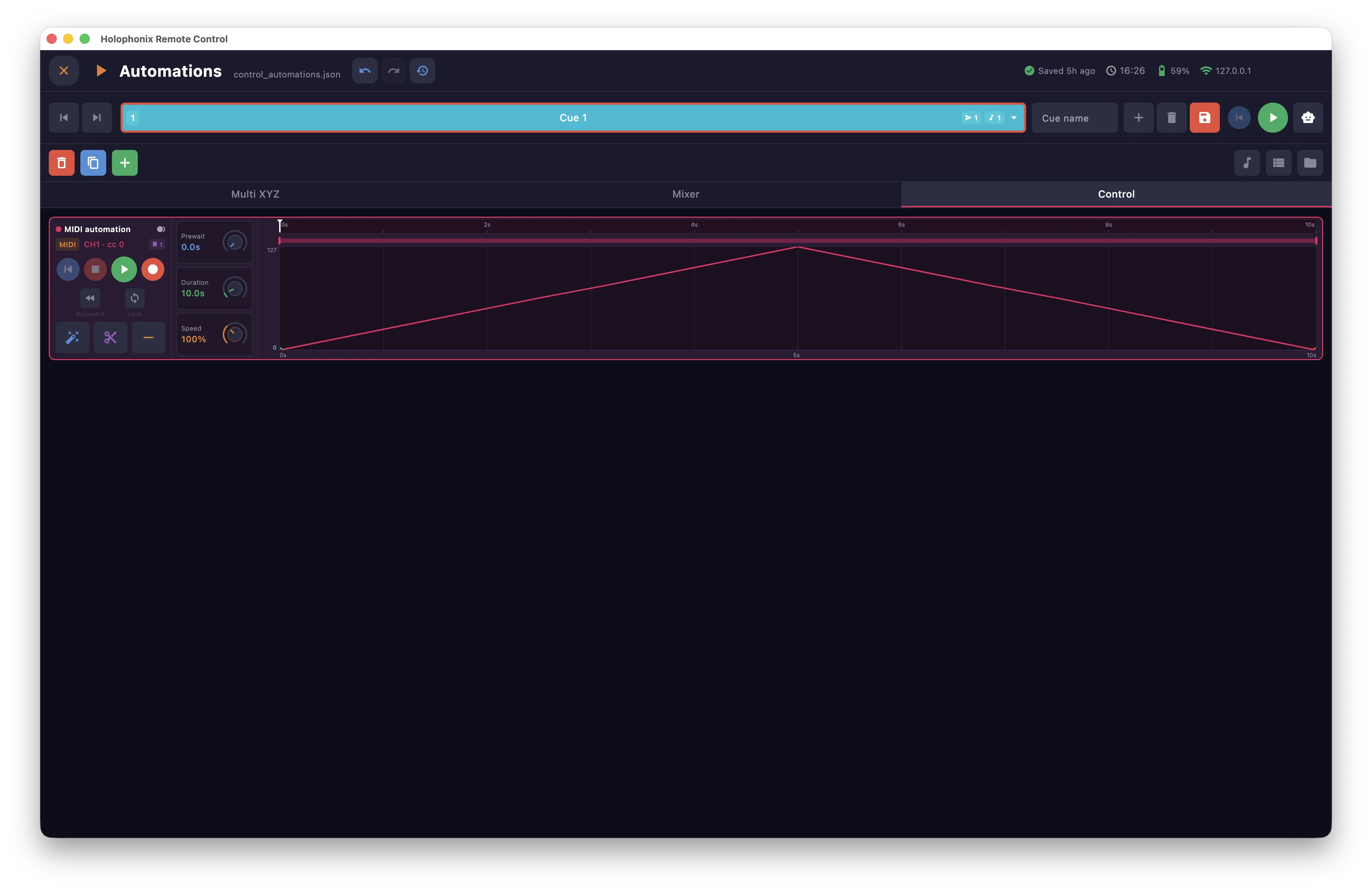 A Control (MIDI / OSC) automation