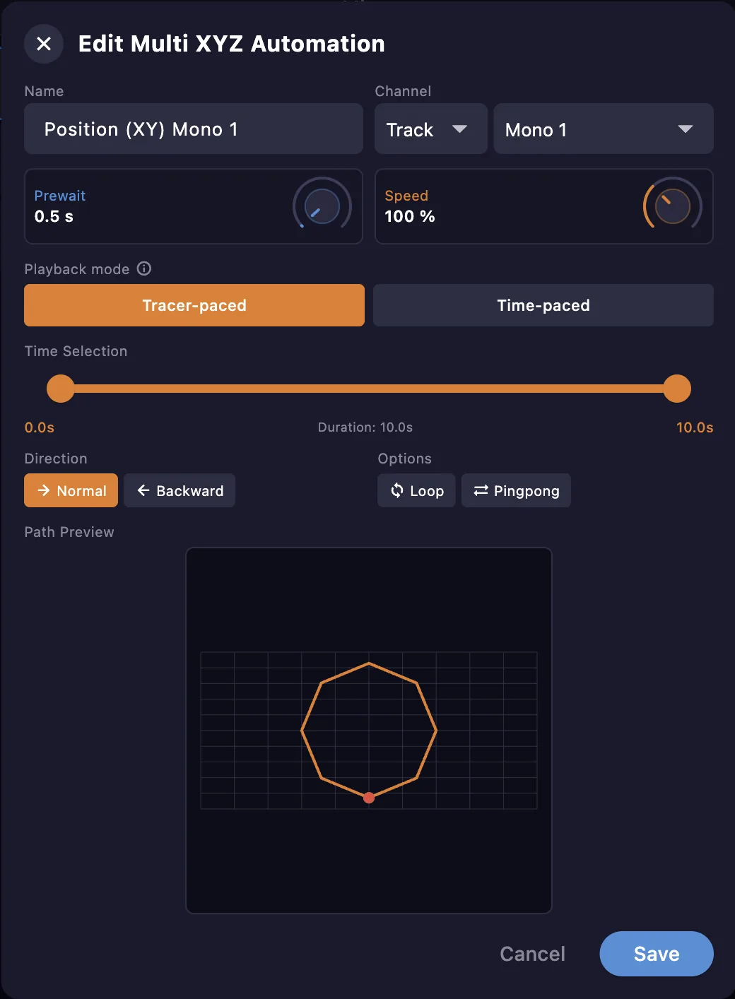 The automation editor
