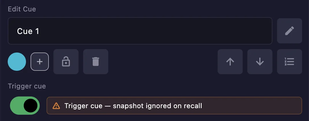 Edit a cue