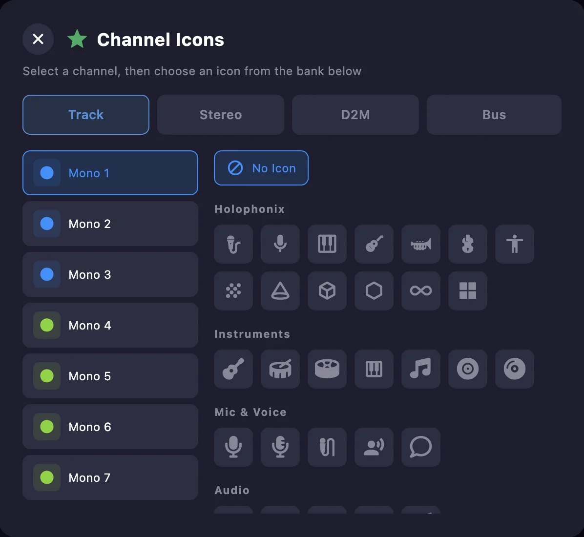 Channel icons