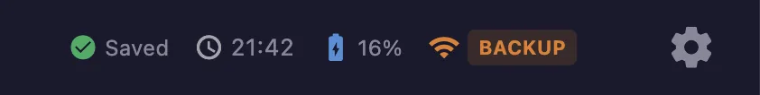 Running on backup