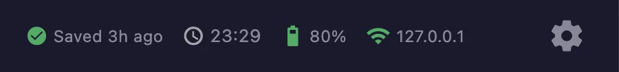 The status bar